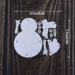 Custom Printed Wooden Snowman Ornament - Image 2