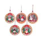 LED Wooden Christmas Tree Hanging Ornament - Image 3