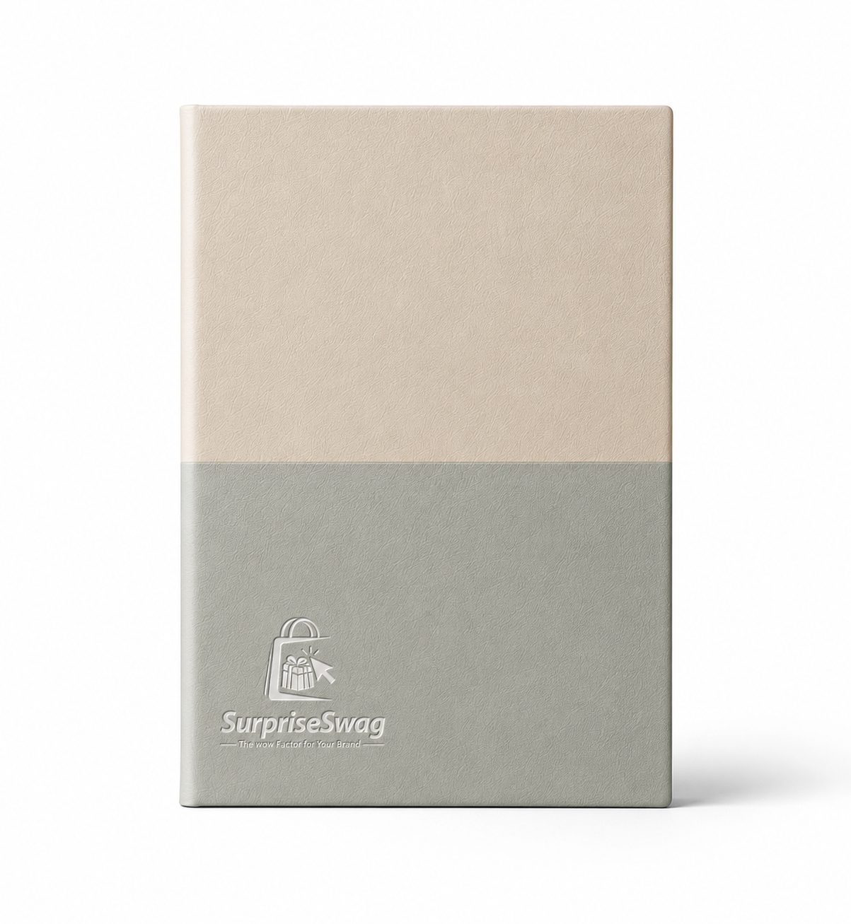 NOTEBOOK 1 two-tone color-block leather notebook - Image 1