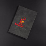 matte textured/suede-finish hardcover notebook