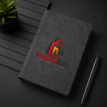 matte textured/suede-finish hardcover notebook - Image 2