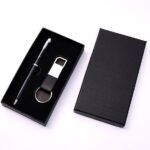 Christmas Gifts Custom Logo Business Leather Keychain Pen - Image 2