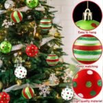 12-Piece Glitter Christmas Ball Ornament Set - Image 2