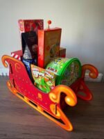 Red Christmas Gift Sleigh Decoration - Image 2
