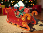 Red Christmas Gift Sleigh Decoration - Image 5