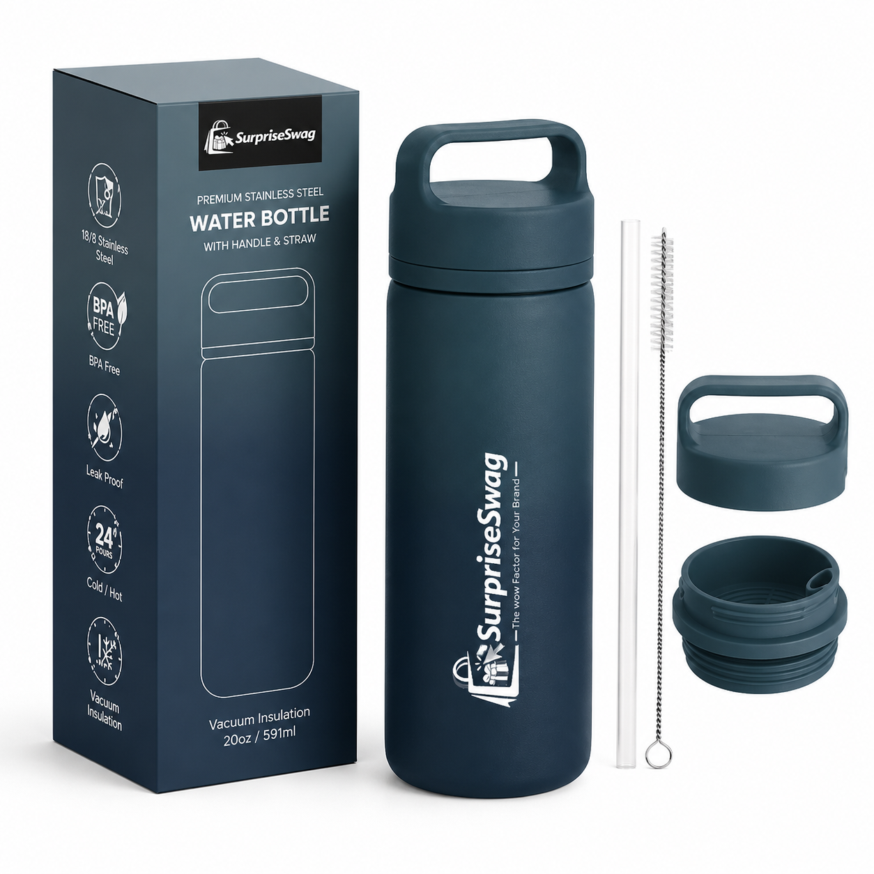 TUMBLER 1 Custom BPA Free Vacum Insulated Stainless Steel Water Bottle - Image 1