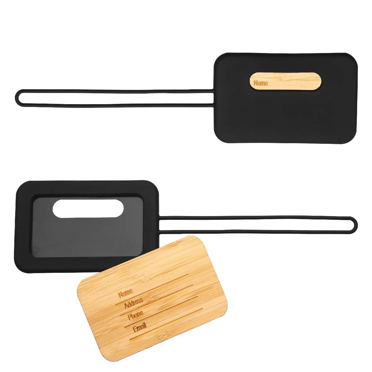 imgi_1_370821417 First Class Bamboo & Silicone Luggage Tag - Image 1