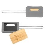 First Class Bamboo & Silicone Luggage Tag - Image 3