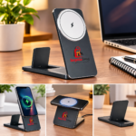 Foldable Wireless Charging Station With Custom Logo Branding - Image 3