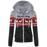 Regular Fit Christmas Hooded Sweatshirt with Front Pocket