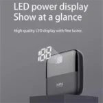 Slim 10000mAh Solar Power Bank, Dual USB & Wireless Charging - Image 2