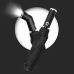 3 Fold Automatic UV Sunshade Umbrella with LED Flashlight - Image 2