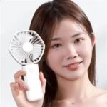 Rechargeable Mini Hand Fan with 3 Speeds & Phone Holder - Image 3