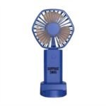 Rechargeable Mini Hand Fan with 3 Speeds & Phone Holder
