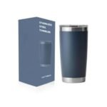 10oz Stainless Steel Double-Wall Stackable Mug with Lid - Image 3