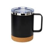Stainless Steel Double Wall Vacuum Travel Mug with Cork 12oz - Image 5