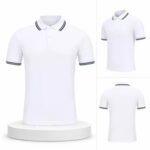 Mens Vintage Knitted Polo Shirt with Custom Logo & Loose Fit - Image 3