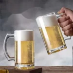 500ml Custom Logo Glass Beer Mug for Home & Party Use - Image 2