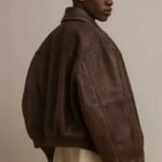 Men's Vintage Oversized PU Leather Jacket with Zip-Up Front - Image 2