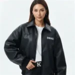 Unisex Oversized Custom Leather Racer Jacket for Men & Women