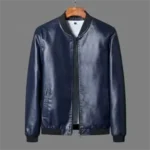 Men's Casual PU Leather Jacket with Zipper - Image 5