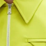 Plus Size Men's Leather Jacket with Zipper, Lapel & Pocket - Image 4