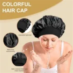 Adjustable Satin Silk Bonnet Hair Wrap Sleeping Cap for Girl - Image 2