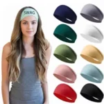 Custom Logo Quick Dry Sports Headband for Running & Yoga