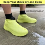 Reusable Waterproof Silicone Shoe Covers with Anti Slip Sole - Image 4