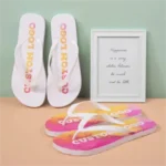 Printed Rubber Ladies Indoor Flip Flops - Image 2