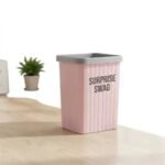Space Saving Plastic Trash Can for Kitchen & Bathroom