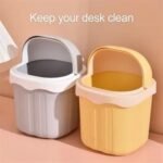 Cute Mini Desktop Waste Bin with Cover - Image 4