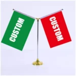 Custom Double Sided Mini Table Flag Stand with Pole - Image 4
