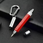 Custom Logo 6-in-1 Mini Multitool Pen with Keychain Clip - Image 5