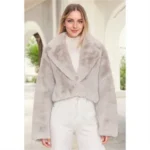 Women's Elegant Short Faux Fur Jacket