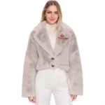 Women's Elegant Short Faux Fur Jacket - Image 4
