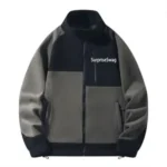 Men's Waterproof Windproof Hiking Jacket with Stand Collar