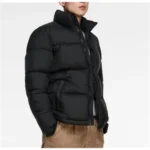 Men's Custom Logo Black Winter Down Puffer Jacket - Image 4