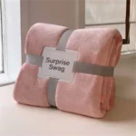Custom Gift Ribbon Flannel Throw Blanket for Bed & Sofa