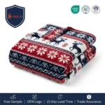 Christmas Themed Soft Fleece Blanket with Creative Patterns