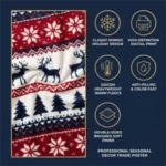 Christmas Themed Soft Fleece Blanket with Creative Patterns - Image 4