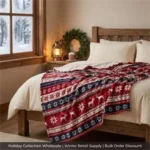 Christmas Themed Soft Fleece Blanket with Creative Patterns - Image 3