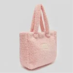 Women's Plush Sherpa Fleece Tote Bag for Winter - Image 2