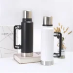 1000ml Double-Wall Stainless Steel Vacuum Bottle with Cup - Image 4
