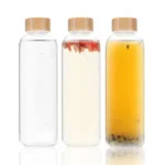 500ml Glass Water Bottle with Bamboo Lid - Image 4