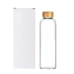 500ml Glass Water Bottle with Bamboo Lid - Image 3