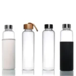 500ml Glass Water Bottle with Bamboo Lid - Image 2