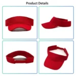 Custom Logo Unisex Outdoor Running Sun Visor Cap - Image 4
