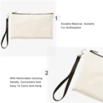 Custom Logo Canvas Pencil & Makeup Pouch with Zipper - Image 3