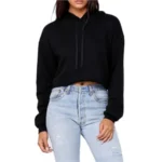 Women's Oversized Cropped Pullover Hoodie - Image 3